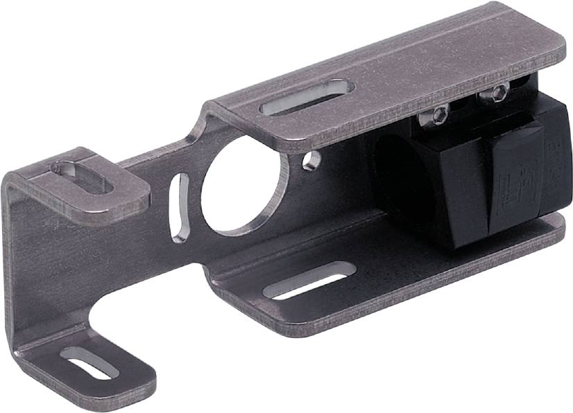 Metalen steun met rechthoekige openingen, geschikt voor bevestigingstoepassingen. De structuur oogt stevig en functioneel.