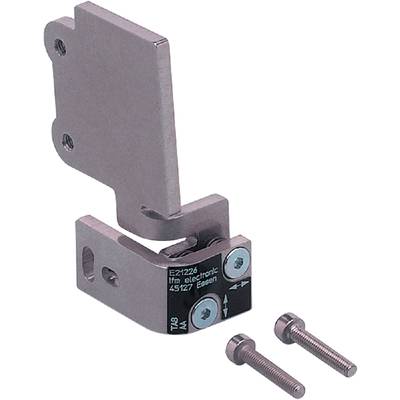 Industriële nabijheidsschakelaar met metalen behuizing, gestempeld met 'E21226 ifm electronic Essen', toont functionele elementen en bevestigingsschroeven.