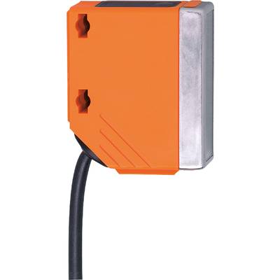 Oranje apparaat met zwart kabel, vermoedelijk een elektrische schakelaar of sensor, een metalen onderdeel is zichtbaar aan de rechterkant.