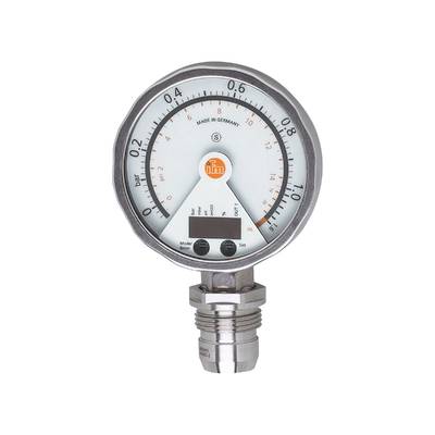 Manometer met schaal van 0 tot 400, vervaardigd in Duitsland, geeft drukmeetwaarden weer voor industriële of technische toepassingen.