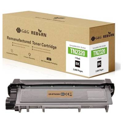 G&G Reborn gereconditioneerde tonercartridge met een capaciteit van 2.600 pagina's, compatibel met Brother TN2320.