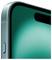 Close-up van een smartphone in een metallic groene kleur, waarbij de zijknop en de frontcamera zichtbaar zijn.