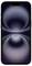 Smartphone met glanzend, donkergrijs display toont abstracte, cirkelvormige patronen.