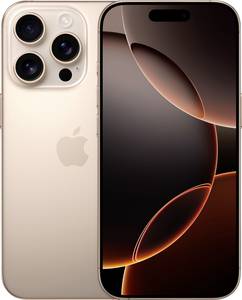 Conrad Apple iPhone 16 Pro iPhone 256 GB 16 cm (6.3 inch) Energielabel B (A - G) Titaan woestijnzand iOS 18 Dual-SIM aanbieding