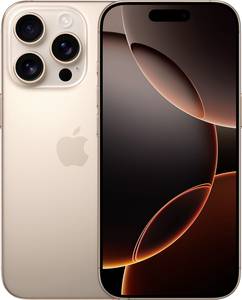 Conrad Apple iPhone 16 Pro iPhone 512 GB 16 cm (6.3 inch) Energielabel B (A - G) Titaan woestijnzand iOS 18 Dual-SIM aanbieding