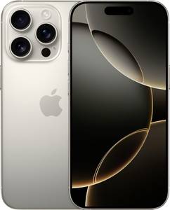 Conrad Apple iPhone 16 Pro iPhone 512 GB 16 cm (6.3 inch) Energielabel B (A - G) Titaan (natuur) iOS 18 Dual-SIM aanbieding