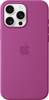 Apple Silicone Case MagSafe Silicon Case Apple iPhone 16 Pro Max Fuchsia Stootbestendig, Inductieve lading