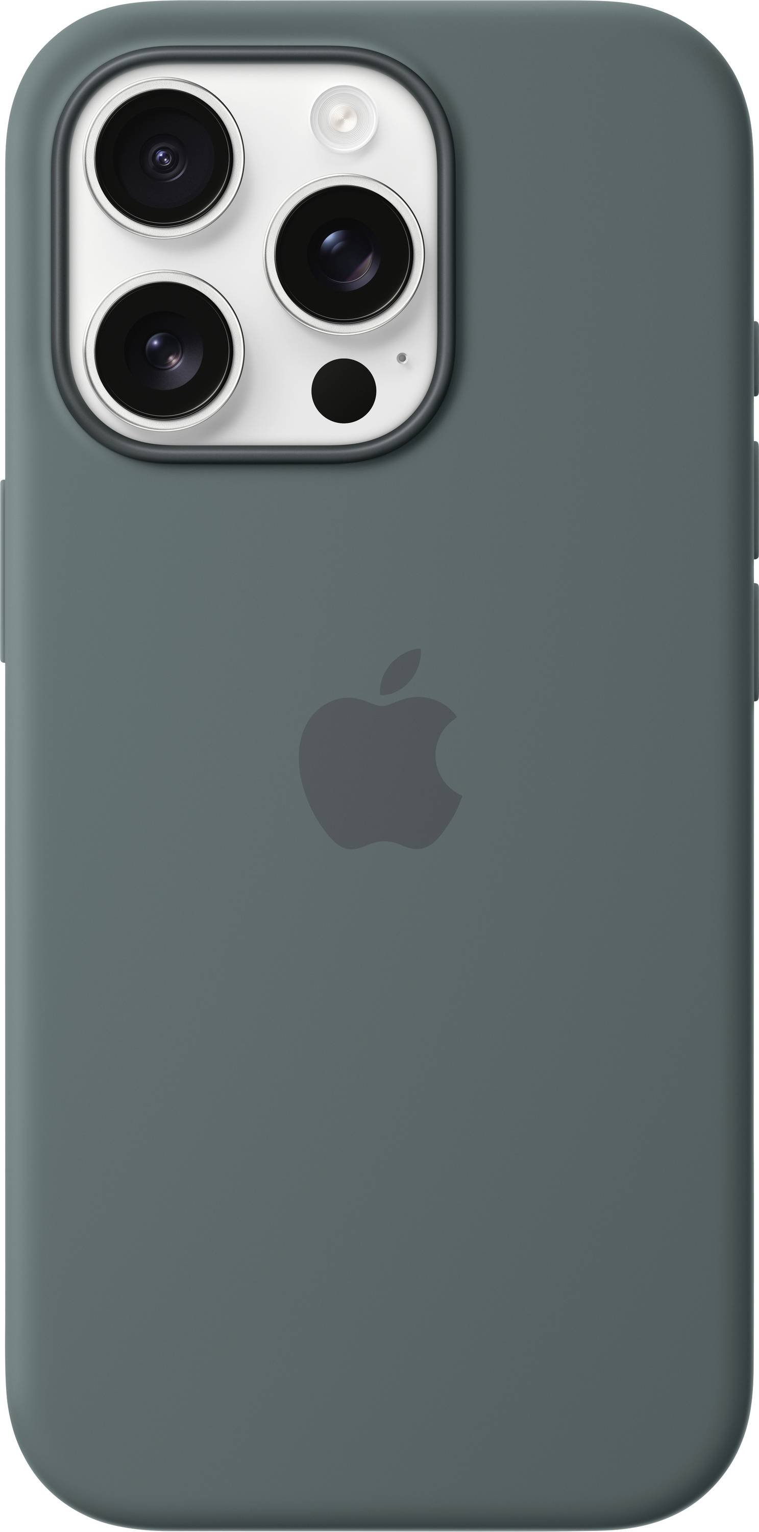 Apple Silicone Case MagSafe Silicon Case Apple iPhone 16 Pro Zeegroen (mat) Stootbestendig, Inductieve lading