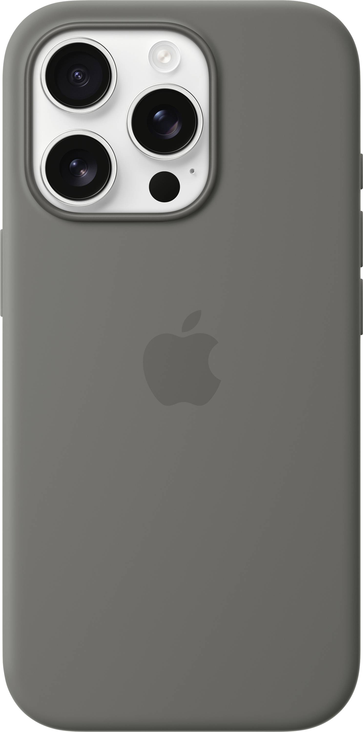 Apple Silicone Case MagSafe Silicon Case Apple iPhone 16 Pro Steen-grijs Stootbestendig, Inductieve lading