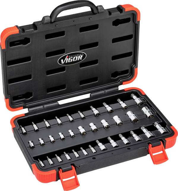 Vigor  V1781N Dopsleutelset  1/4" (6,3 mm)