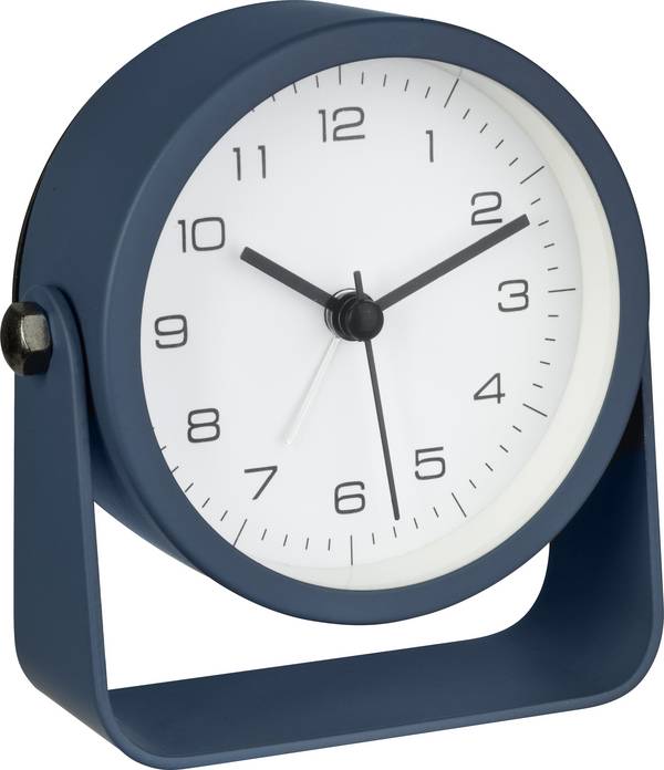 TFA Dostmann 60.1042.06 Tafelklok Kwarts Blauw Alarmtijden 1  Slepend uurwerk (geluidsloos)