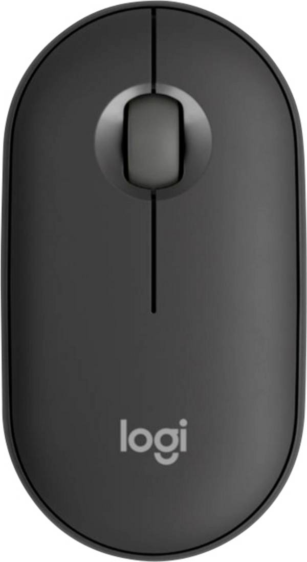 Logitech Pebble Mouse 2 M350s Muis Bluetooth    Optisch Grafiet 3 Toetsen 400 dpi, 4000 dpi Geïntegreerd scrollwiel