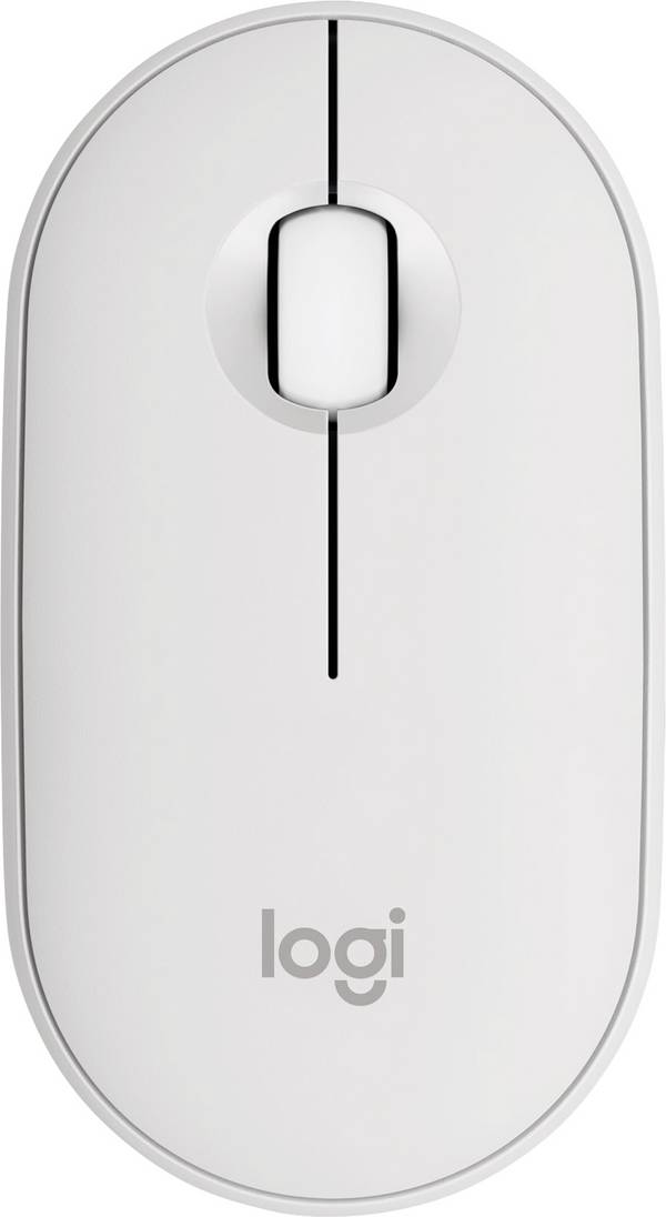 Logitech Pebble Mouse 2 M350s Muis Bluetooth    Optisch Wit 3 Toetsen 400 dpi, 4000 dpi Geïntegreerd scrollwiel
