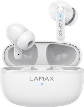 Lamax Clips1 Play In Ear headset  Bluetooth Stereo Wit  Indicator voor batterijstatus, Oplaadbox, Volumeregeling, Bestand tegen zweet, Touchbesturing, Waterafstotend