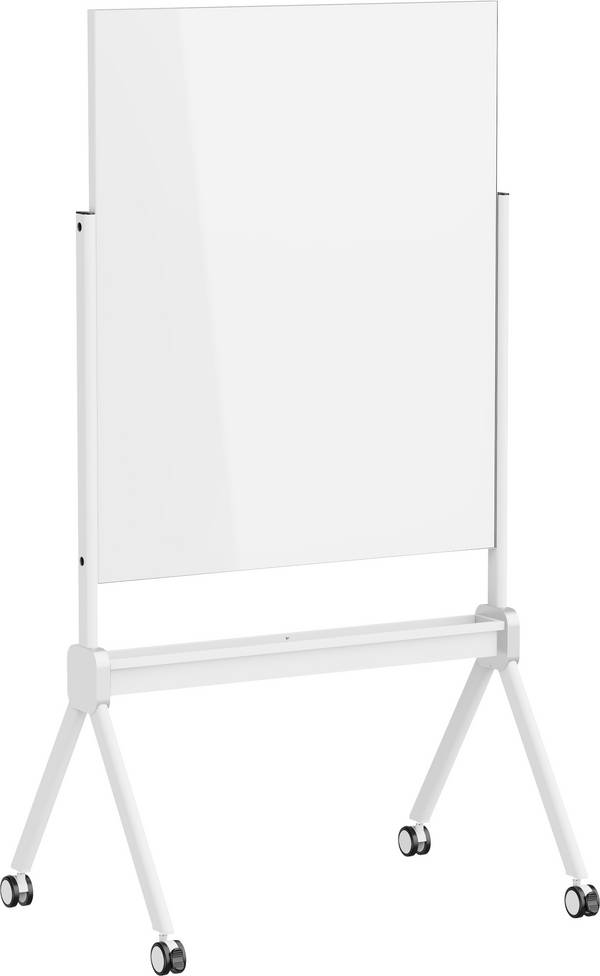SpeaKa Professional Glazen magneetbord SP-MMW-001 (b x h) 904 mm x 1103 mm Wit Incl. opbergbakje, Incl. magneten Vierarmige voet met 4 wieltjes