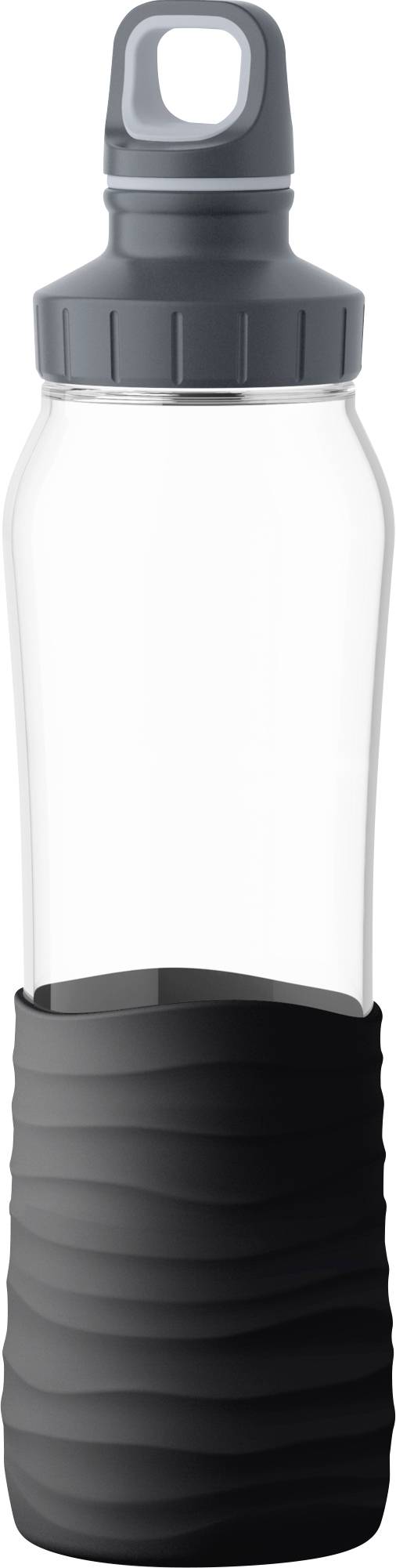 Emsa Drink2Go Drinkfles Glas, Zwart 0.7 l