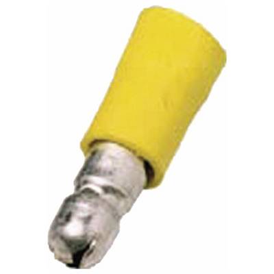 Intercable 180940 Ronde connector 4 mm² 6 mm² Stift-Ø: 5 mm Deels geïsoleerd Geel 1 stuk(s) Piece-0