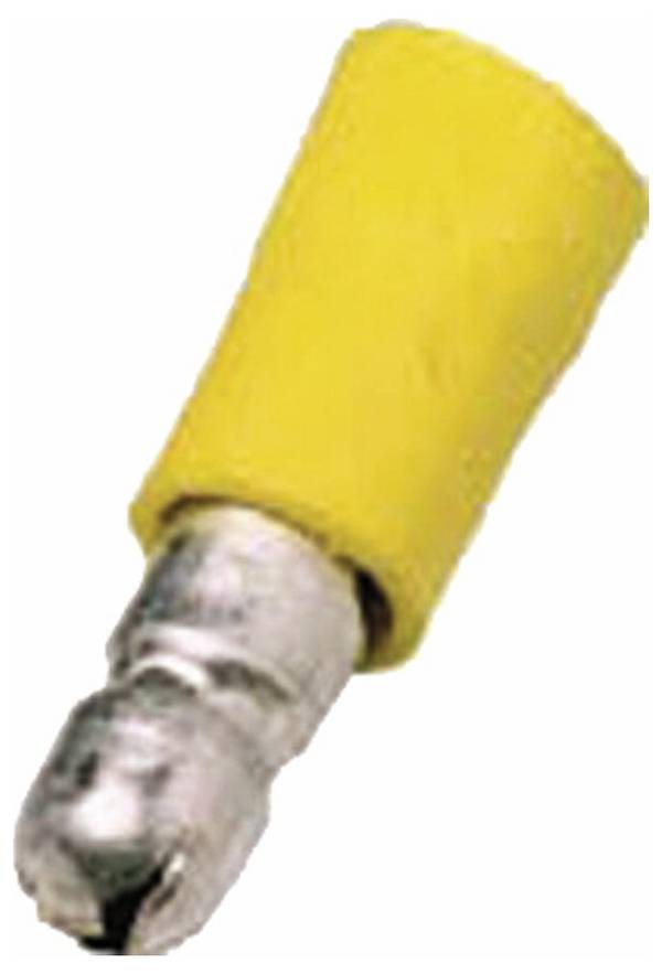 Intercable 180940 Ronde connector 4 mm² 6 mm² Stift-Ø: 5 mm Deels geïsoleerd Geel 1 stuk(s) Piece