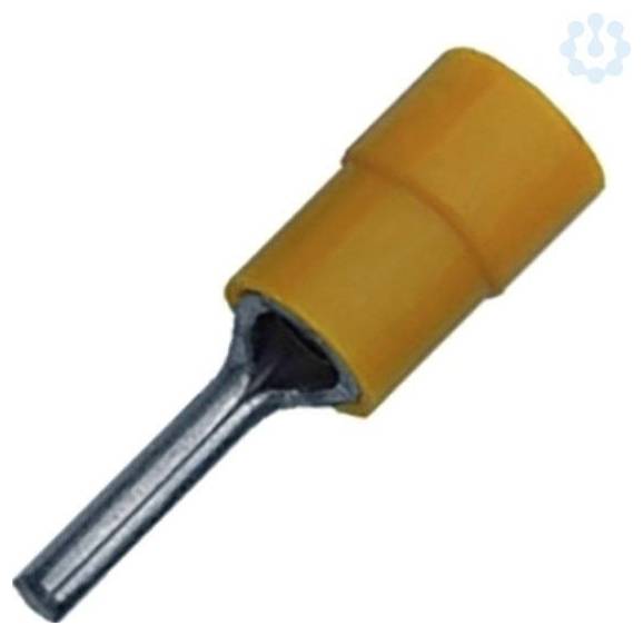 Intercable 180941 Stiftkabelschoen 4 mm² 6 mm² Deels geïsoleerd Geel 1 stuk(s)-0