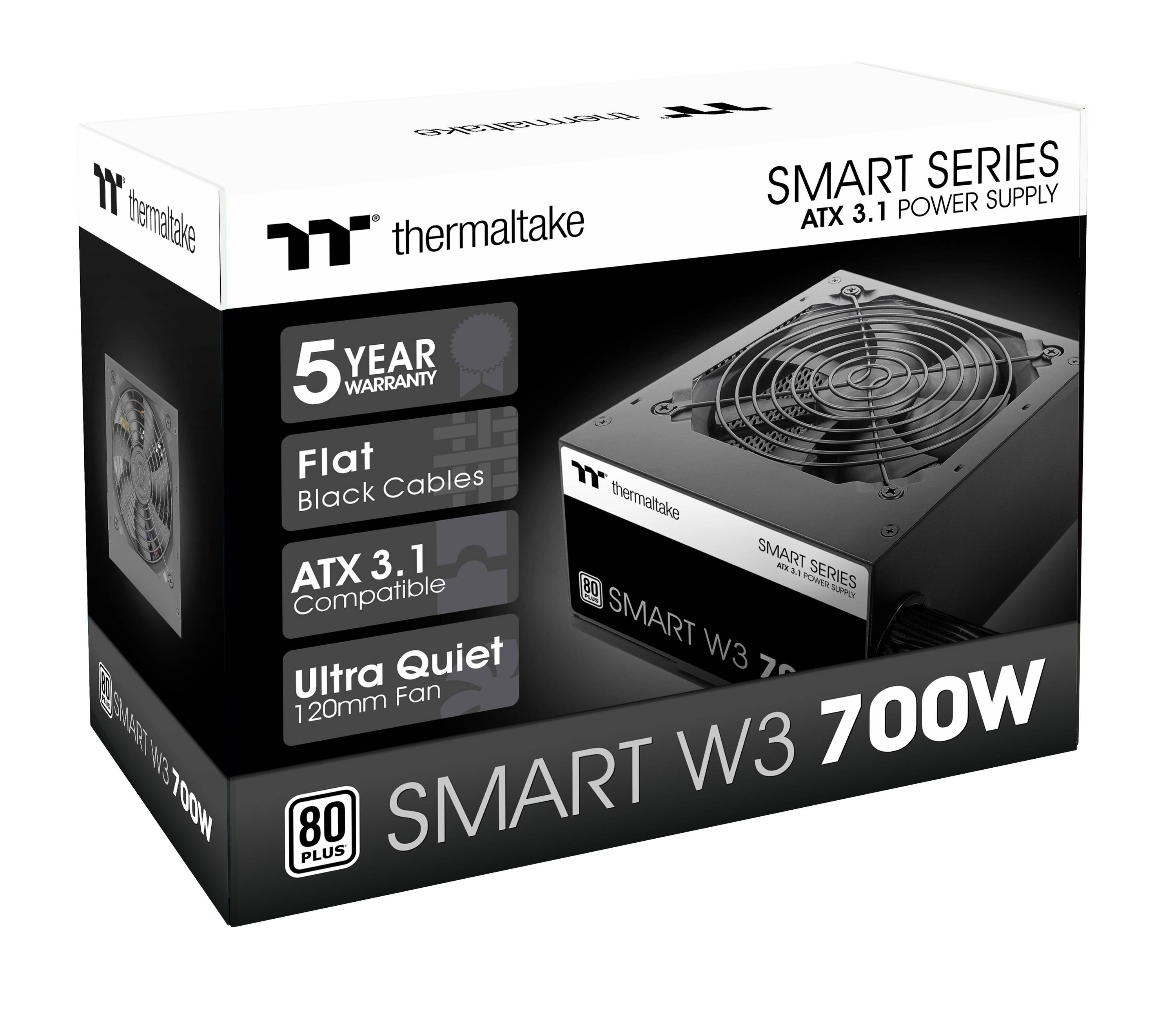 Voeding Thermaltake Smart W3 700W ATX3.1 80+ Zwart retail-2