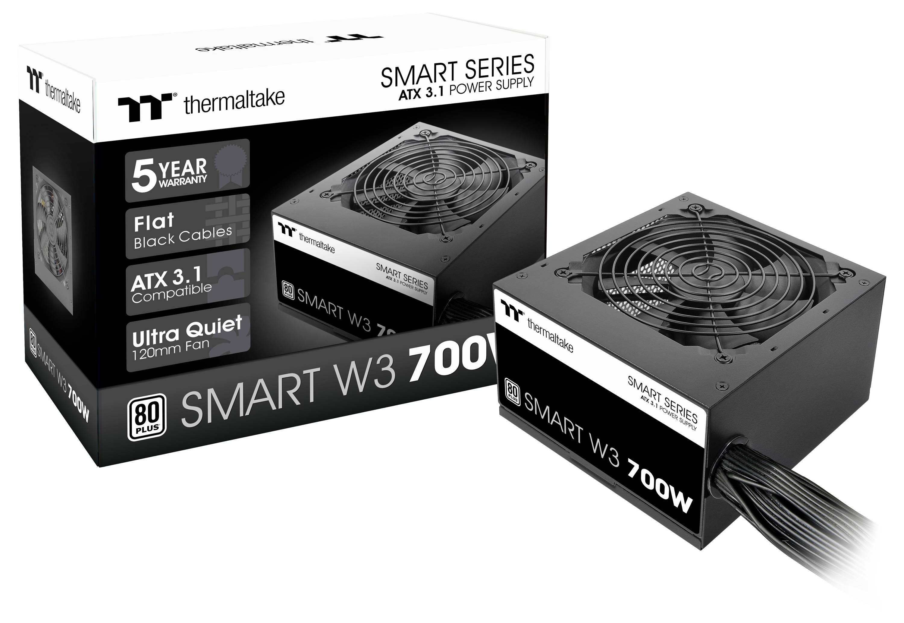 Voeding Thermaltake Smart W3 700W ATX3.1 80+ Zwart retail-1