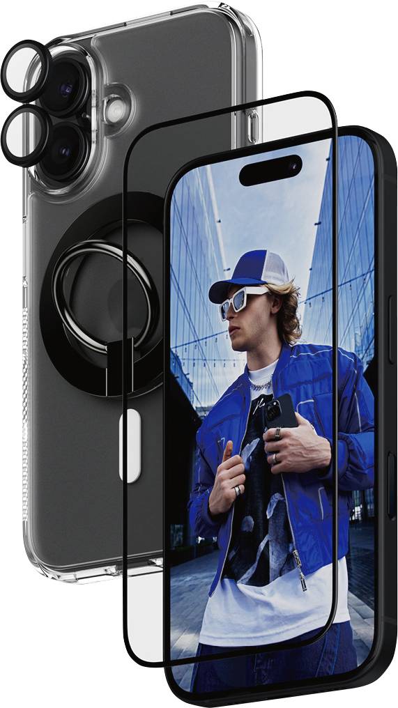 PanzerGlass 4-in-1 Protection B1291+2861+1283+S Screenprotector (glas) Apple iPhone 16 1 stuk(s) Anti-vingerafdruk, Krasvast