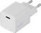Wit oplader met USB-C-aansluiting, opdruk 'GaN 20W', geschikt voor snel opladen.