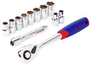 Conrad WorkPro WP202558 Dopsleutelset Metrisch 12-delig aanbieding