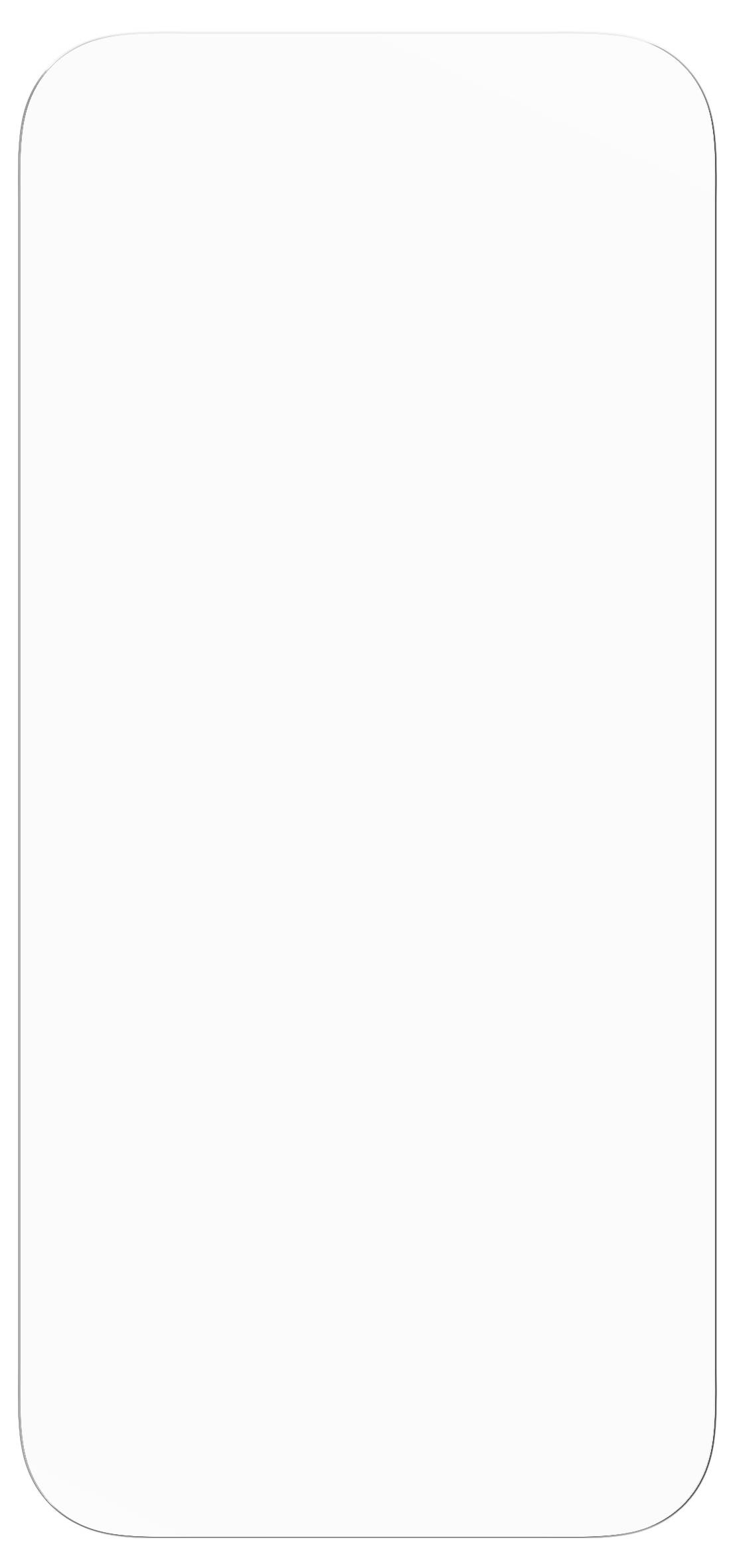 Een lichtgrijze, lege smartphonescherm in portretmodus.