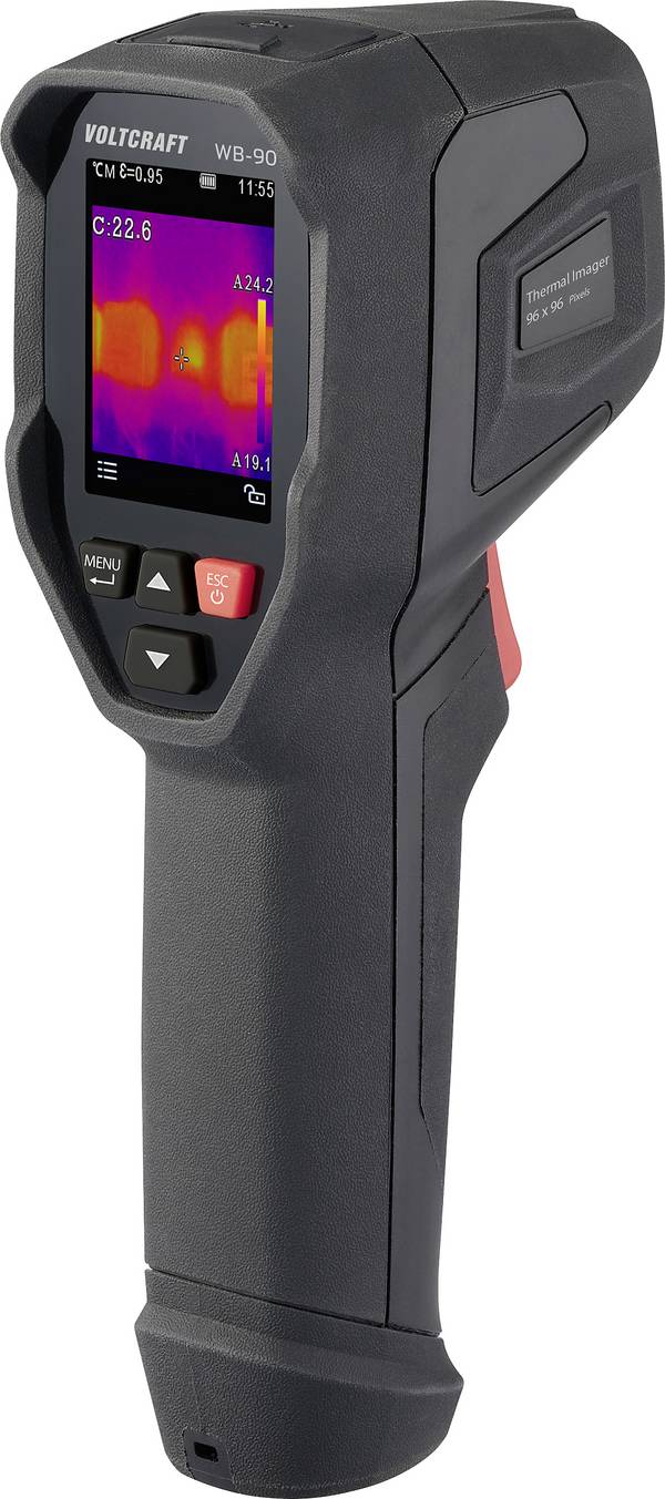 VOLTCRAFT WB-90 Warmtebeeldcamera  -20 tot 550 °C 96 x 96 Pixel 25 Hz USB-C, Geïntegreerde digitale camera