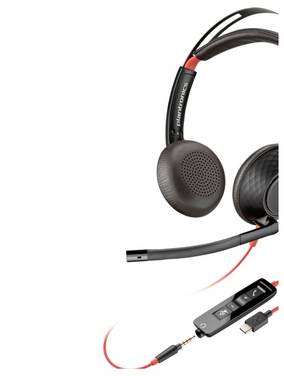 HP Poly Headset Blackwire C5220 Stereo USB- On Ear headset   Stereo Zwart Noise Cancelling  Computer