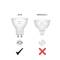 'Philips Hue GU10' en 'Philips Hue MR16/GU5.3' lampen afgebeeld. GU10 lamp gemarkeerd met een vinkje, MR16/GU5.3 met een X.