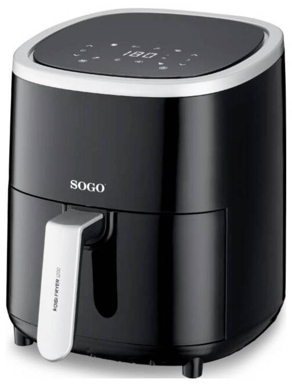 SOGO Human Technology FRE-SS-10865 Airfryer 3.5 l 1200 W  Zwart, Zilver