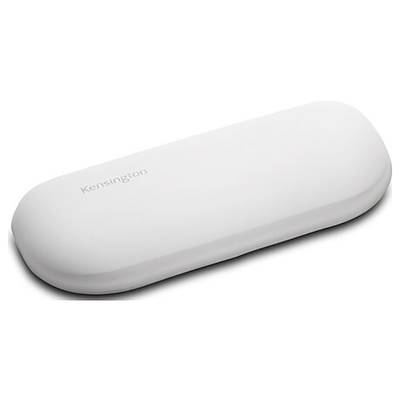 Witte, ovale polssteun van Kensington voor comfortabel typen met een ergonomisch ontwerp.