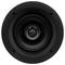 Ronde zwarte luidspreker met zichtbare membraankegel, centraal gepositioneerd in het midden van het beeld.