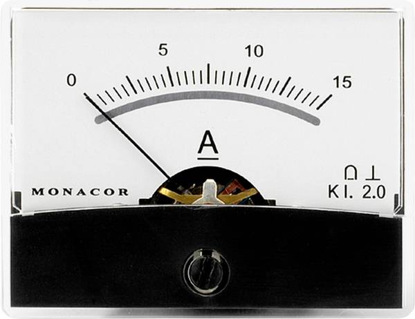 Monacor 0290560 PM-2/15A PM-2/15A draaispul-inbouwinstrument, 15 A.
