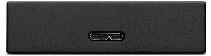 Zwarte balk met een USB-C-aansluiting in het midden.