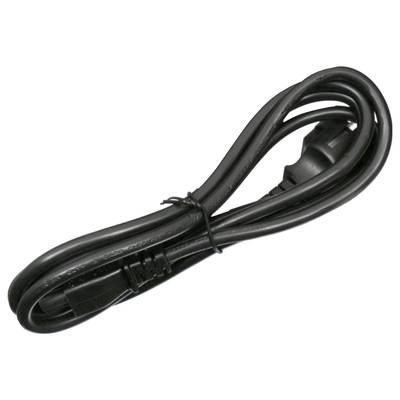 Een zwarte netwerkkabel, netjes opgerold en vastgemaakt met een kabelbinder, klaar voor gebruik in elektronische apparatuur.