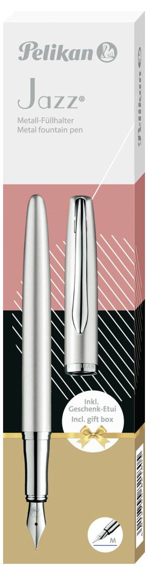 Pelikan vulpen Jazz Noble Elegance P36 zilveren geschenkverpakking-2