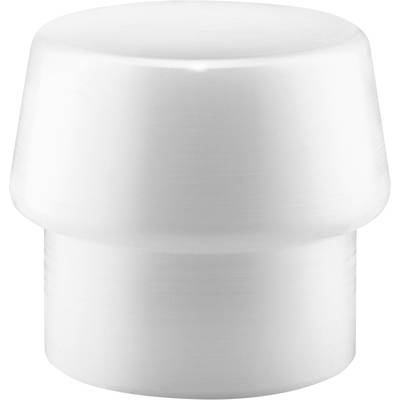 Witte kunststof dop met afgeronde vorm, vaak gebruikt als beschermings- of afdekdop voor buizen of stangen.
