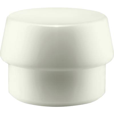 Een witte, cilindrische kunststof deksel, ongeveer 10 cm hoog, met afgeronde randen en een gladde, glanzende afwerking.