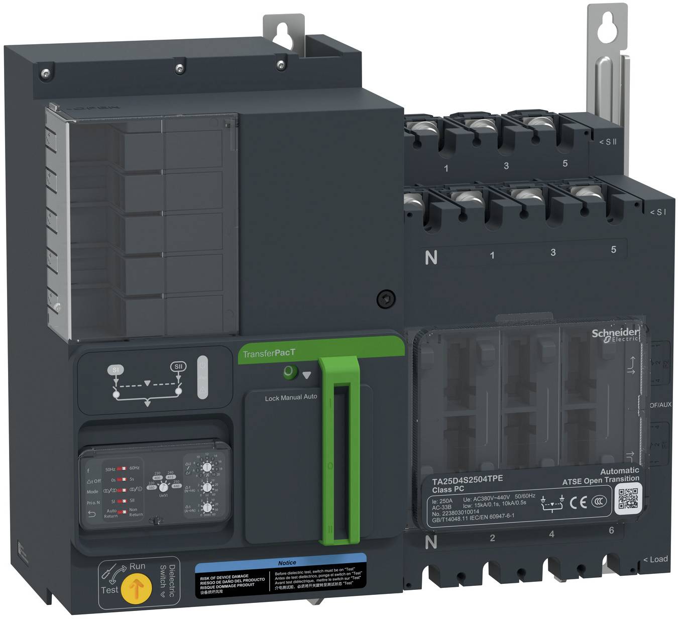 Schneider Electric TA25D4S2504TPE Besturingsmodule voor netschakeling 1 stuk(s) Schakelspanning (max.): 400 V/AC (b x h -0