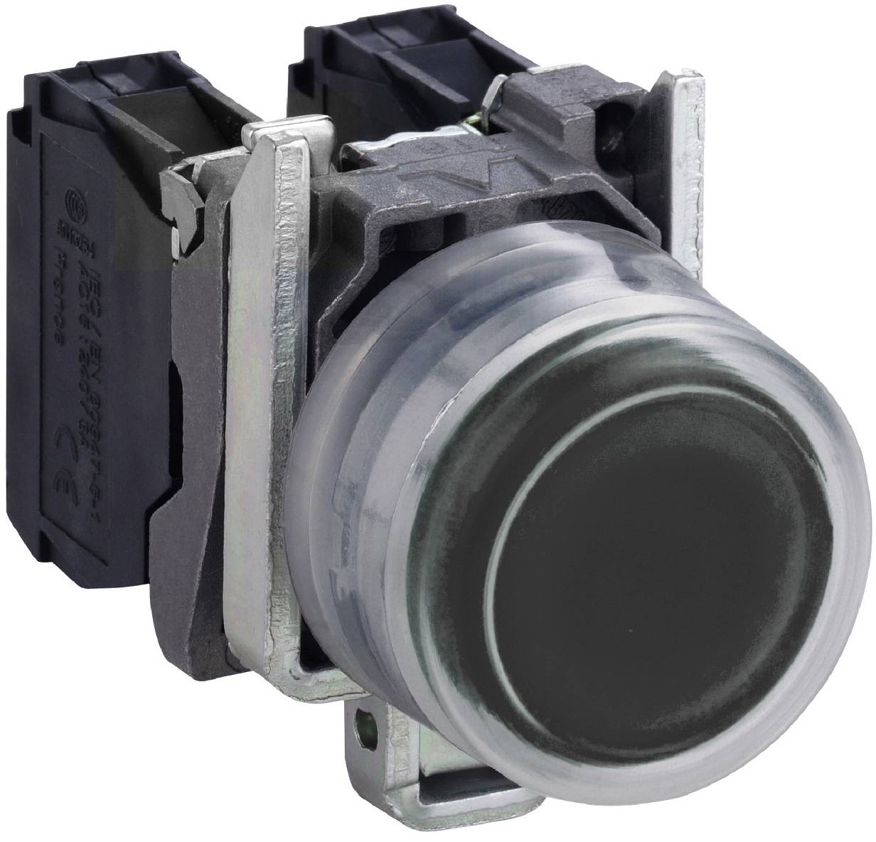 Schneider Electric XB4BPCUST01 Drukknop, Harmony XB4, metaal, 22 mm, met beschermkap, klantspecifiek via configurator Druktoets Metaal 1 stuk(s)