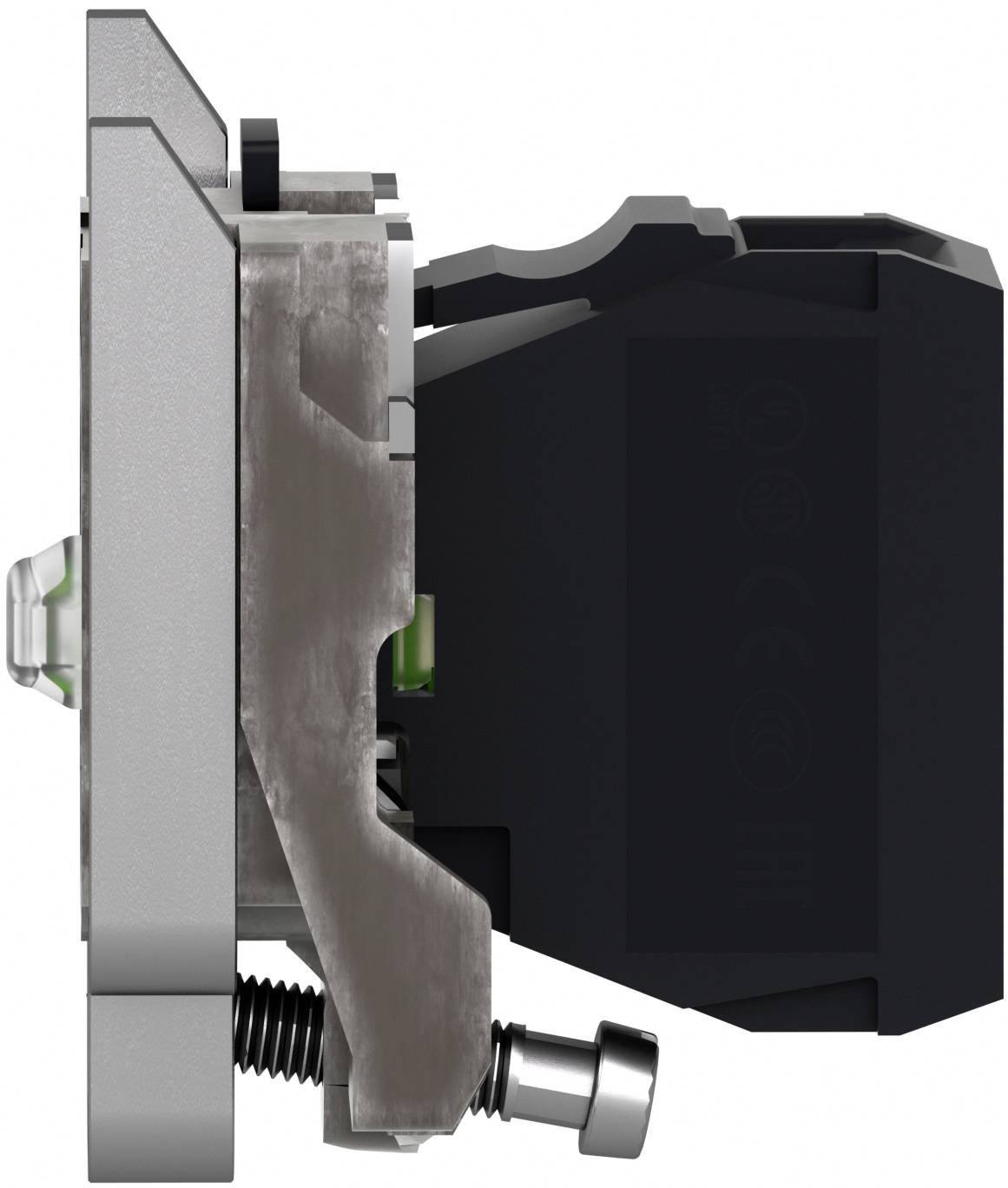 Schneider Electric ZB4BVB1156 Lampfitting met bevestigingsflens, Harmony XB4, metaal, wit, universele LED, Lamptest, sch-8