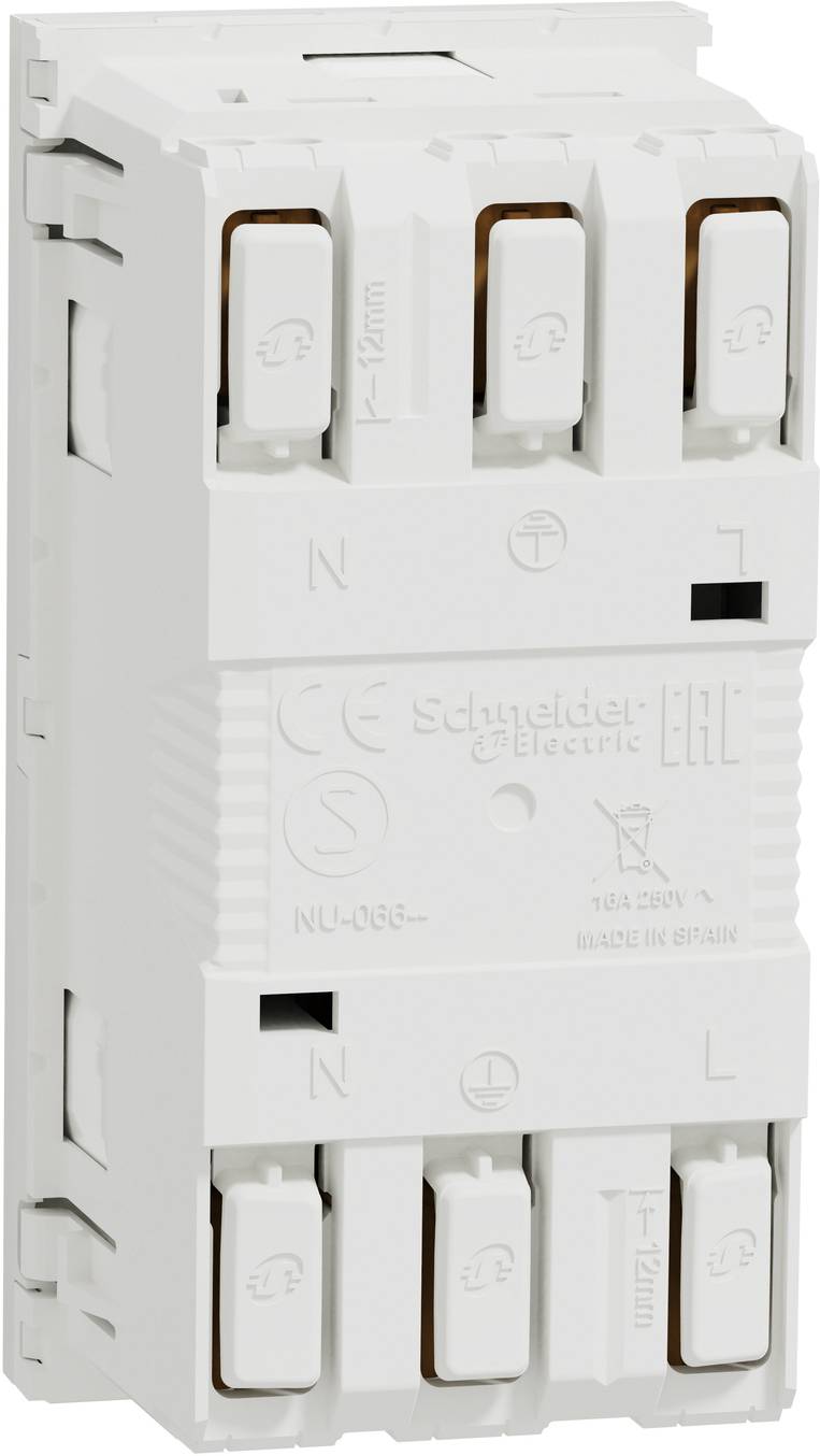 Schneider Electric NU306618 Dubbele contactdoos 1 stuk(s) Wit-8