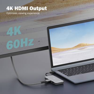 Digitus DA-70916 USB-C dockingstation Incl. laadfunctie, Geïntegreerde kaartlezer, USB-C Power Delivery-6