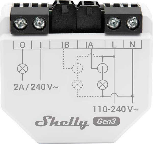 Shelly Shelly EM Gen3 - (1 x 50A CT included) Elektriciteitsmeter  Bluetooth, WiFi