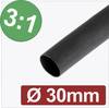 Quadrios 24CA293 Krimpkous met lijm Zwart 30 mm 10 mm Krimpverhouding:3:1 per meter