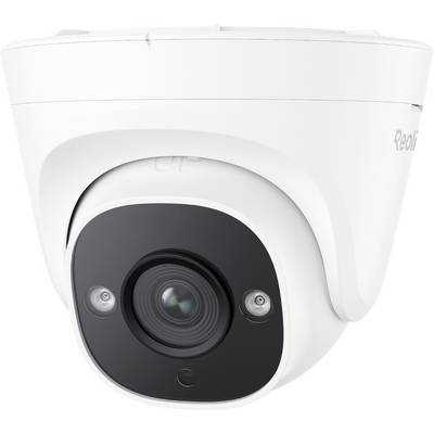 Een witte beveiligingscamera met een zwart lensoppervlak, ontworpen voor bewaking, gemonteerd aan het plafond.