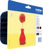 Brother Inktcartridge LC121 Origineel Combipack Zwart, Cyaan, Magenta, Geel LC121VALBP